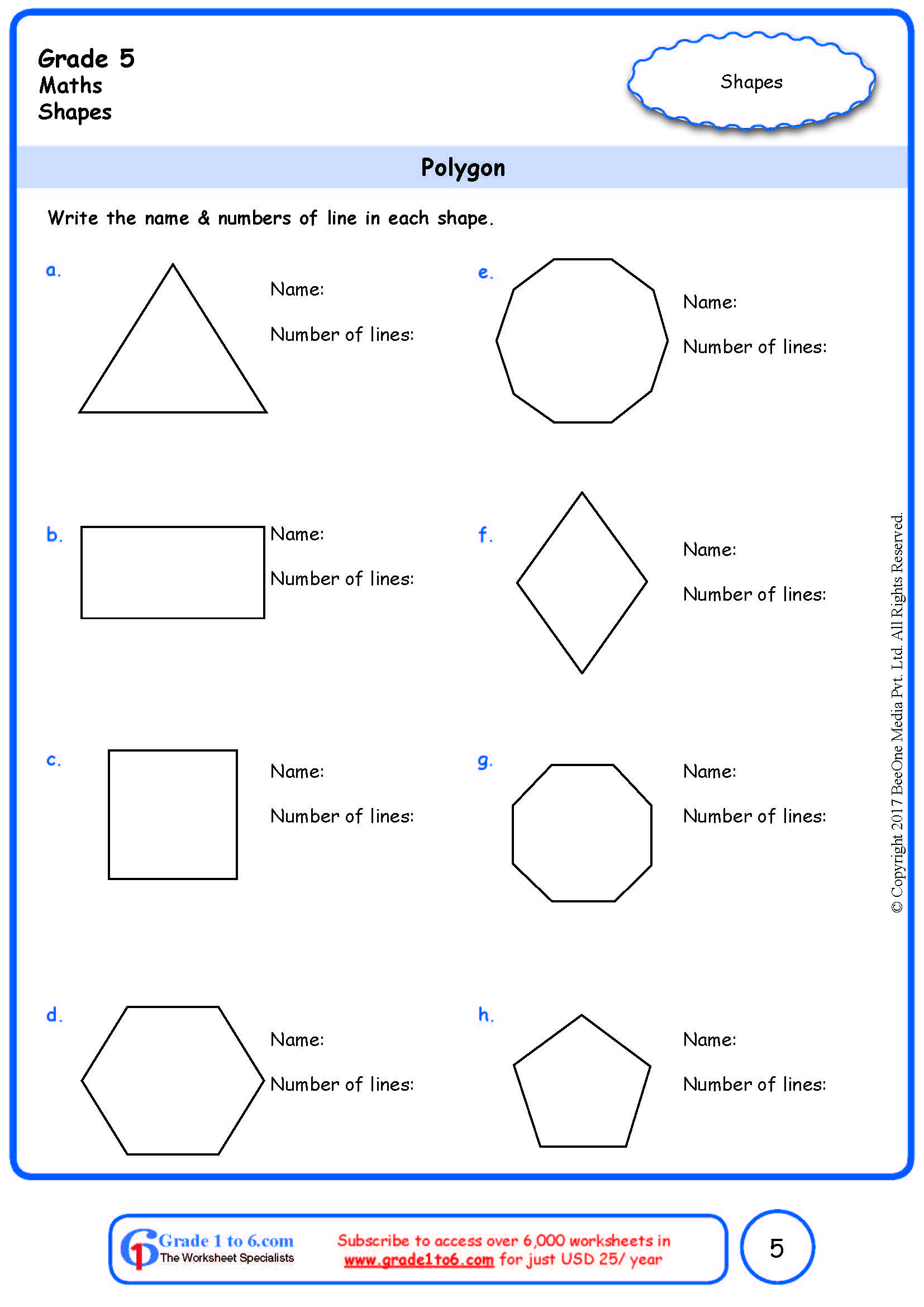 Constructing Polygons Worksheet Grade