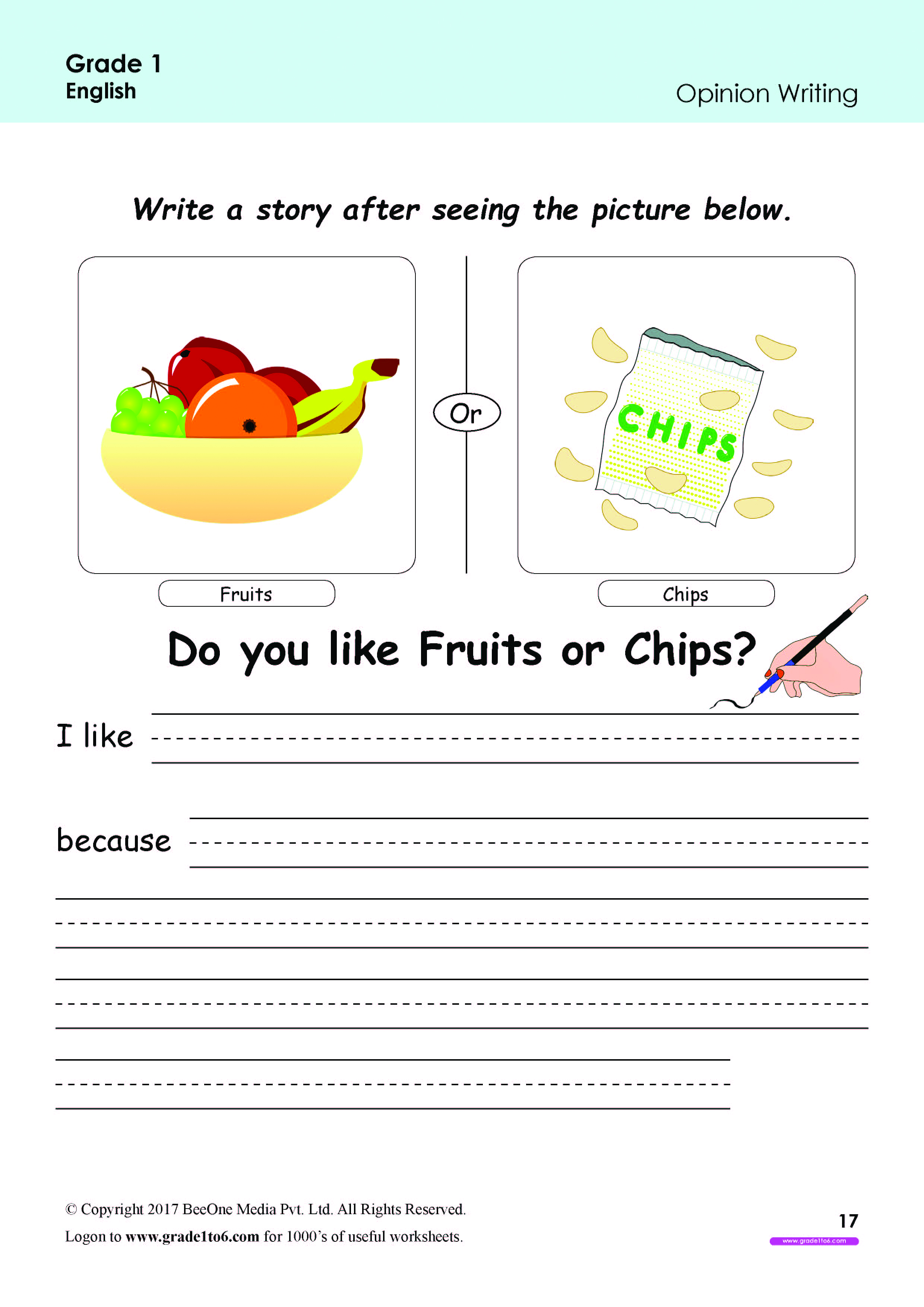 opinion writing worksheets for grade 1 www grade1to6 com