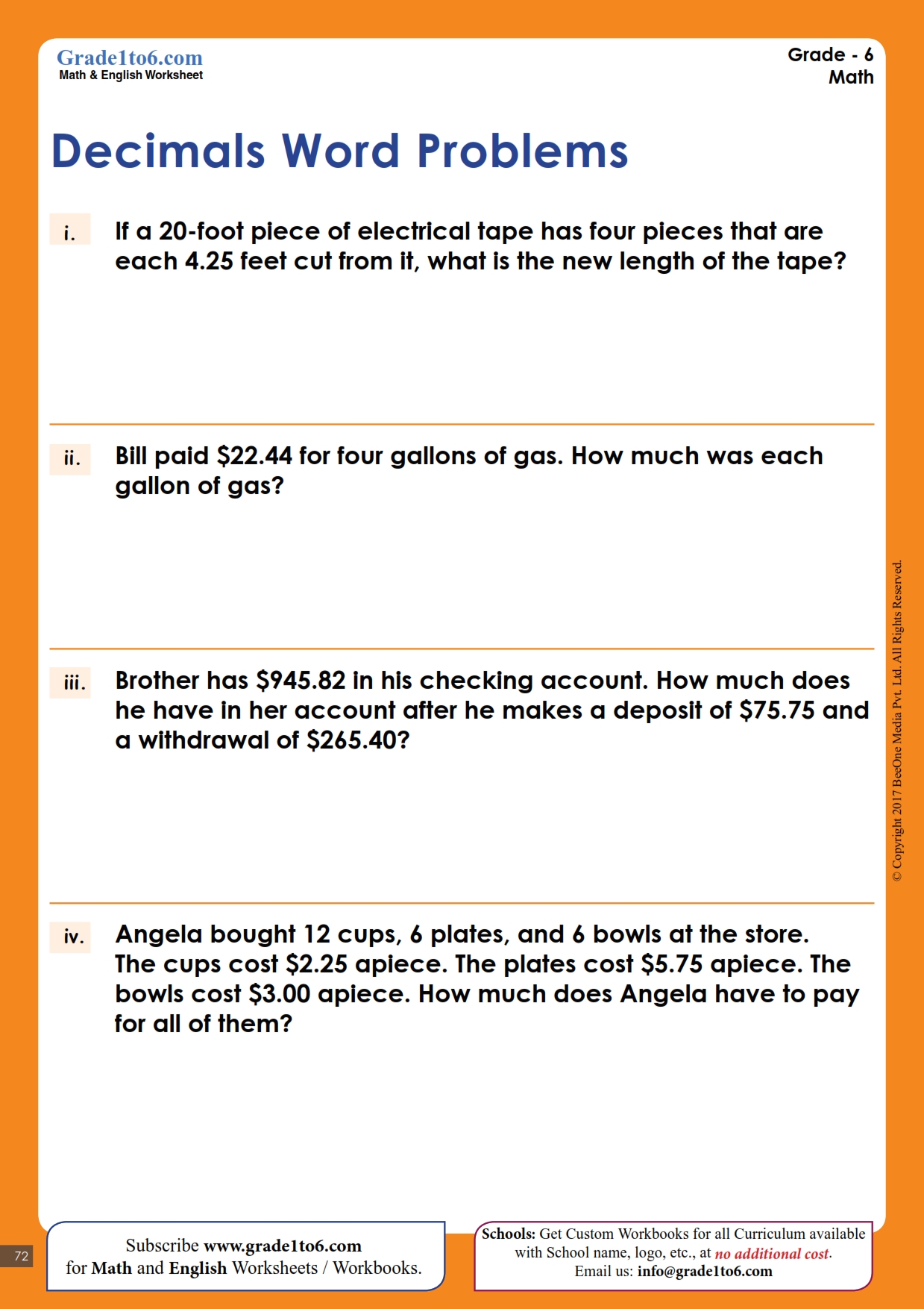 solve word problems using decimal operations