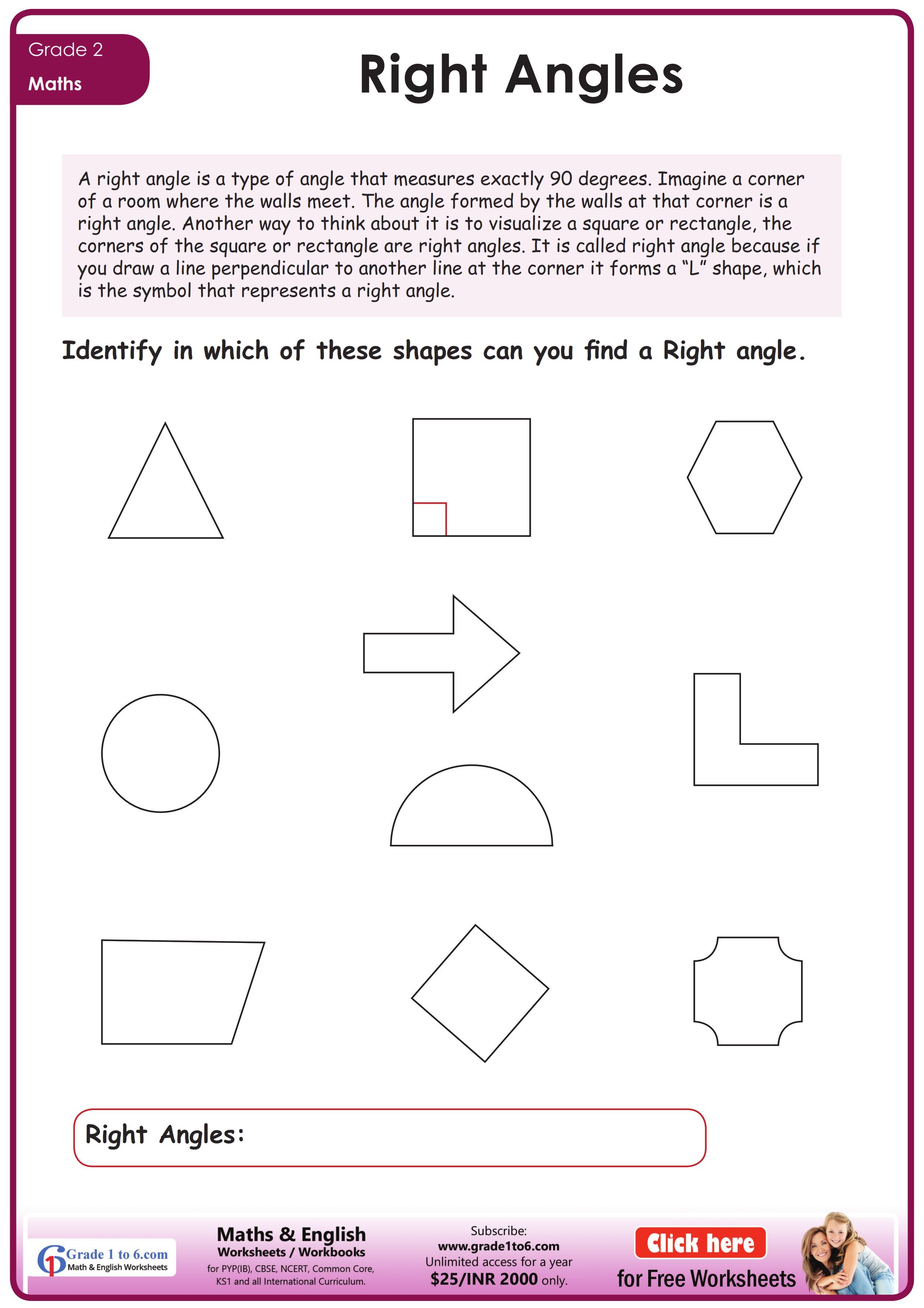 Grade 2 Geometry Worksheet
