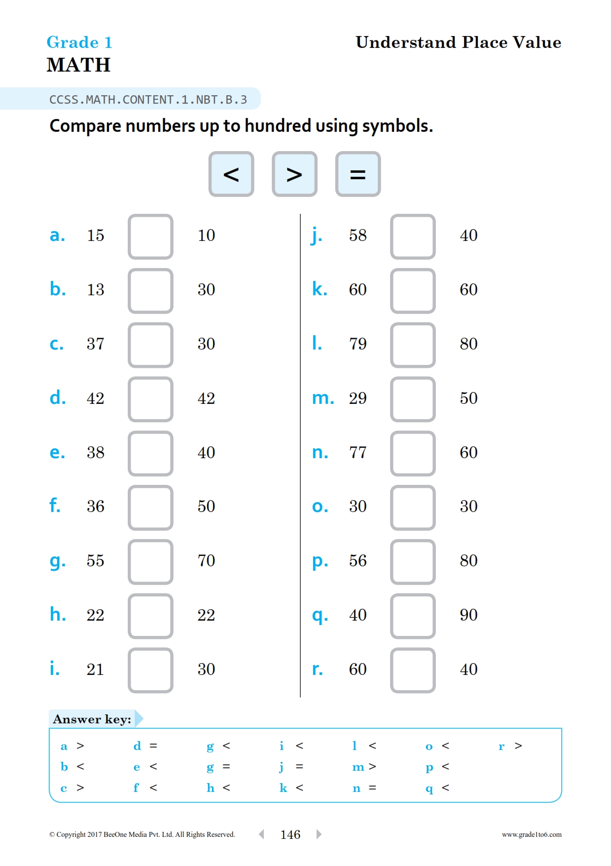 comparing-numbers-to-100-worksheets-grade1to6