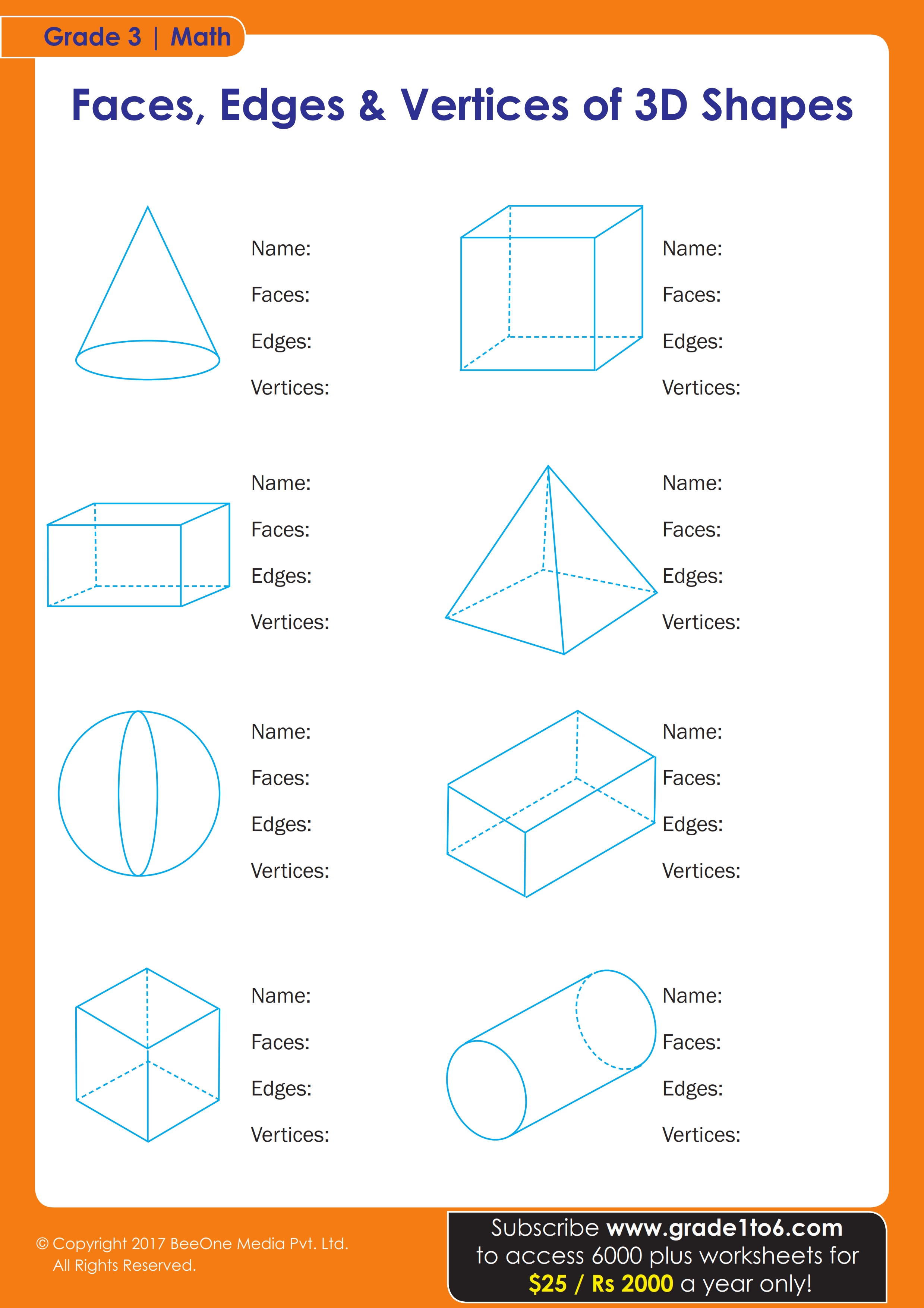 vertices on 3 d shapes
