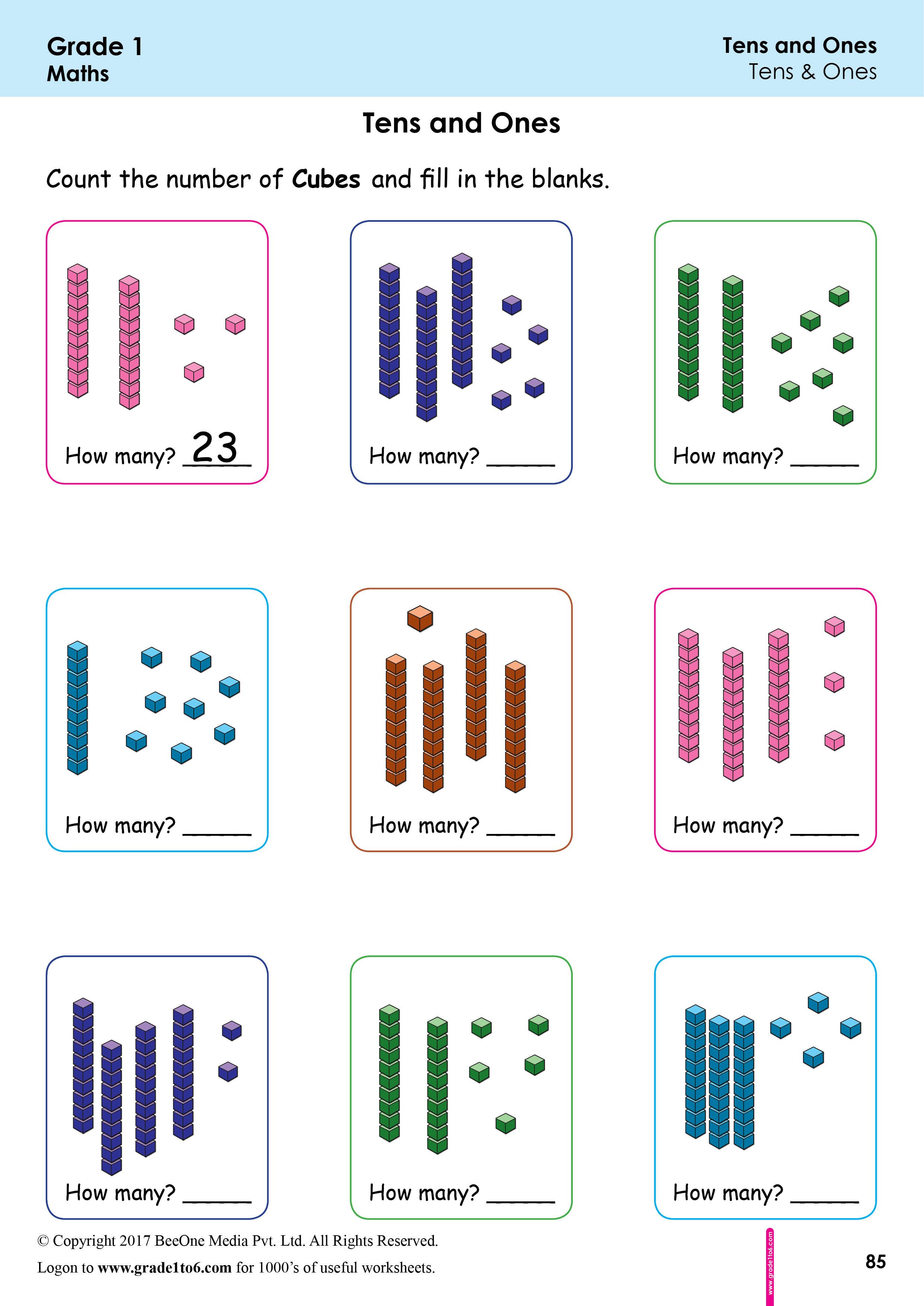 Making Numbers With Tens And Ones Worksheet First Grade